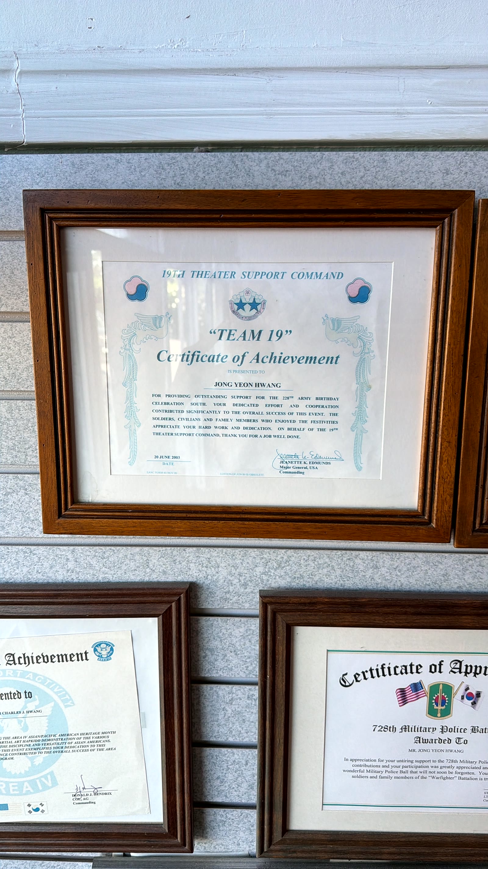 Team 19 Certificate of Achievement